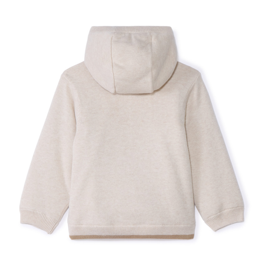 Gilet en tricot doublé sherpa pour bébé garçon 