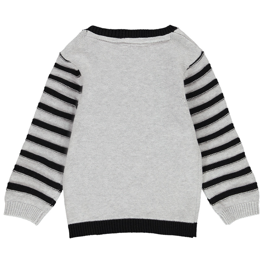 Pull en tricot Batman à manches longues rayées pour bébé garçon 