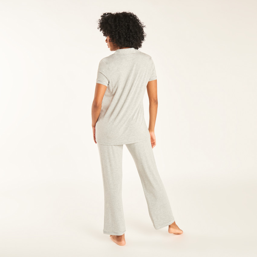 Ensemble de pyjama en jersey uni de grossesse 