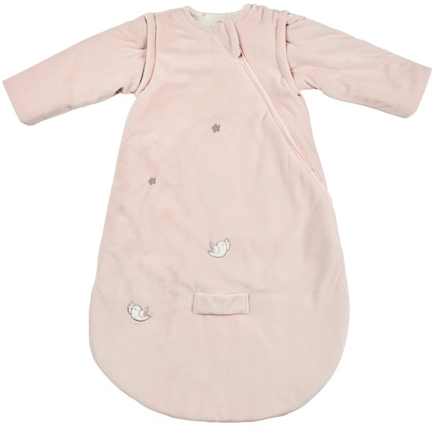 Gigoteuse à manches amovibles - Fanfan - Rose - velours - 70 cm 