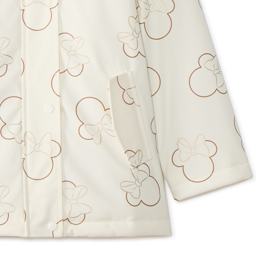 Parka fille imprimée Minnie Disney à capuche ludique 