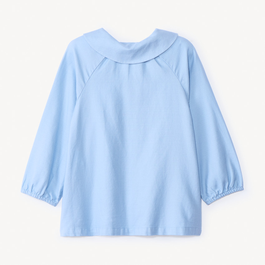 Tunique style chemise manches longues à cœur brodé pour bébé fille  