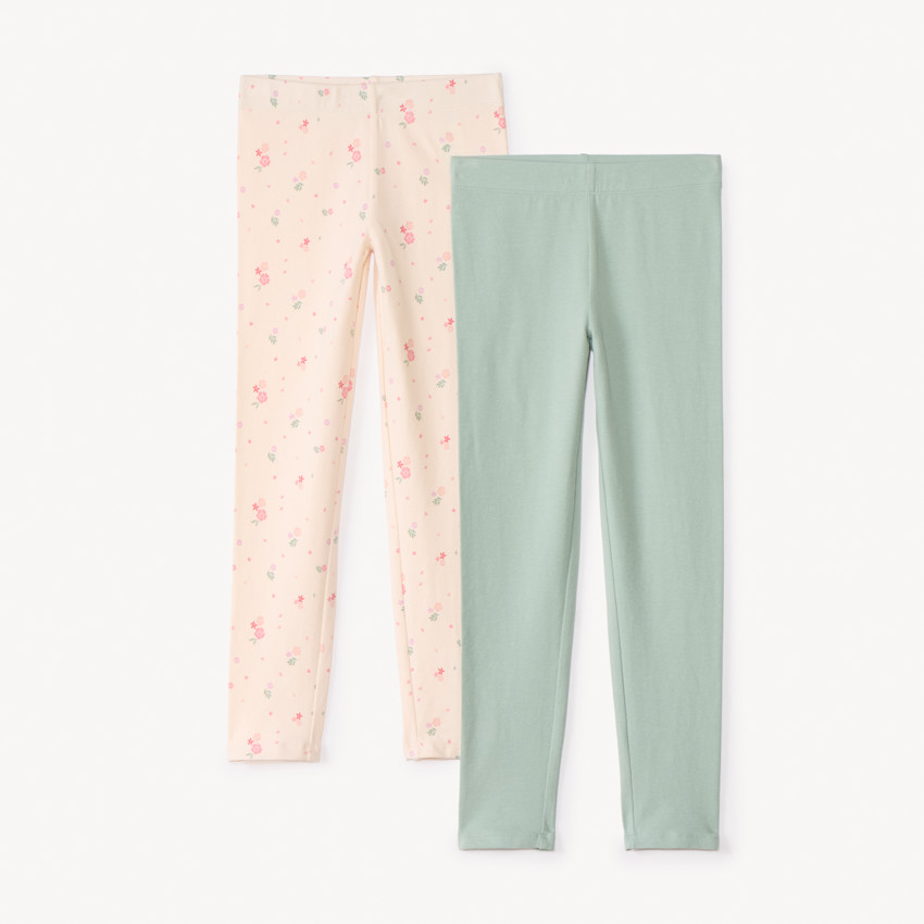 Lot de 2 leggings en jersey pour fille 