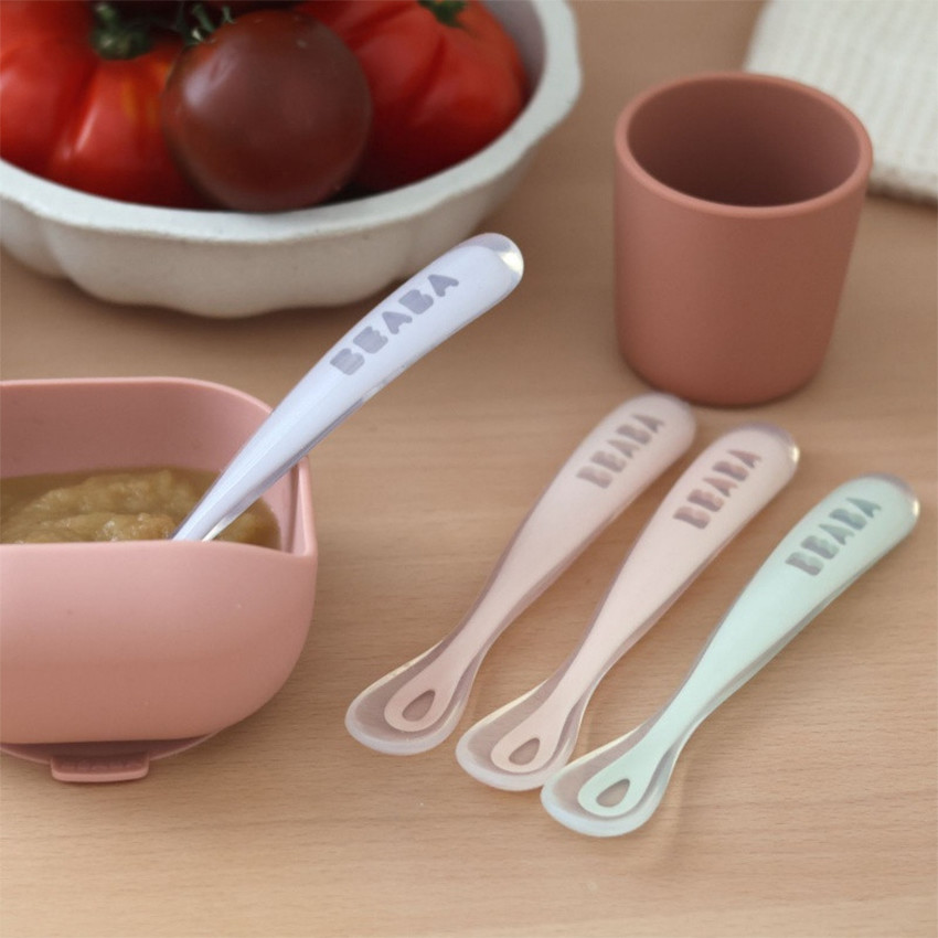 Set de 4 cuillères 1er âge en silicone - Wendy 