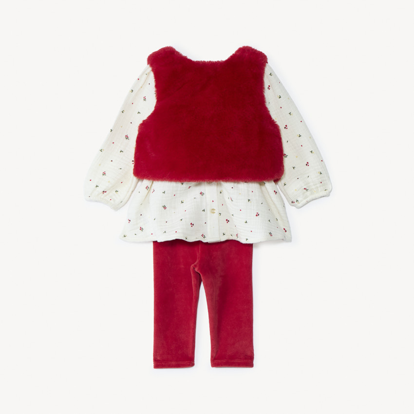 Ensemble long 3 pièces de Noël pour bébé fille 