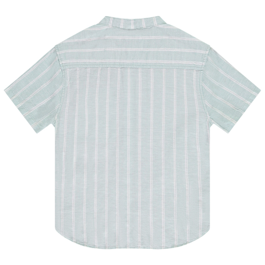 Chemise manches courtes rayée à col mao pour garçon  