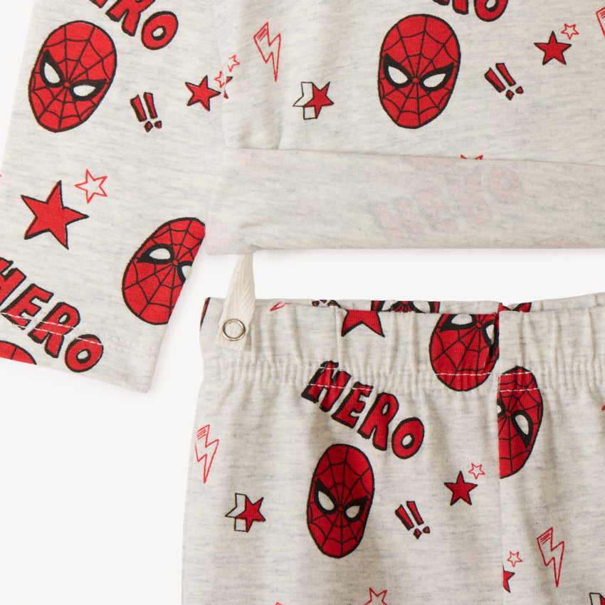Set pyjama 2 pièces Spiderman Marvel pour bébé garçon avec finitions différentes selon l'âge 