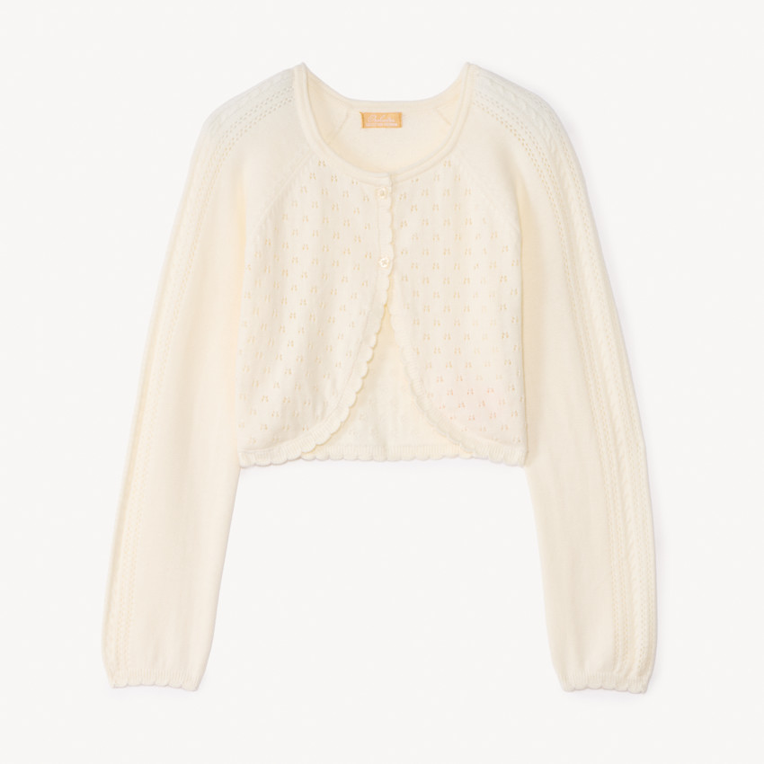 Boléro en maille ajourée pour fille 