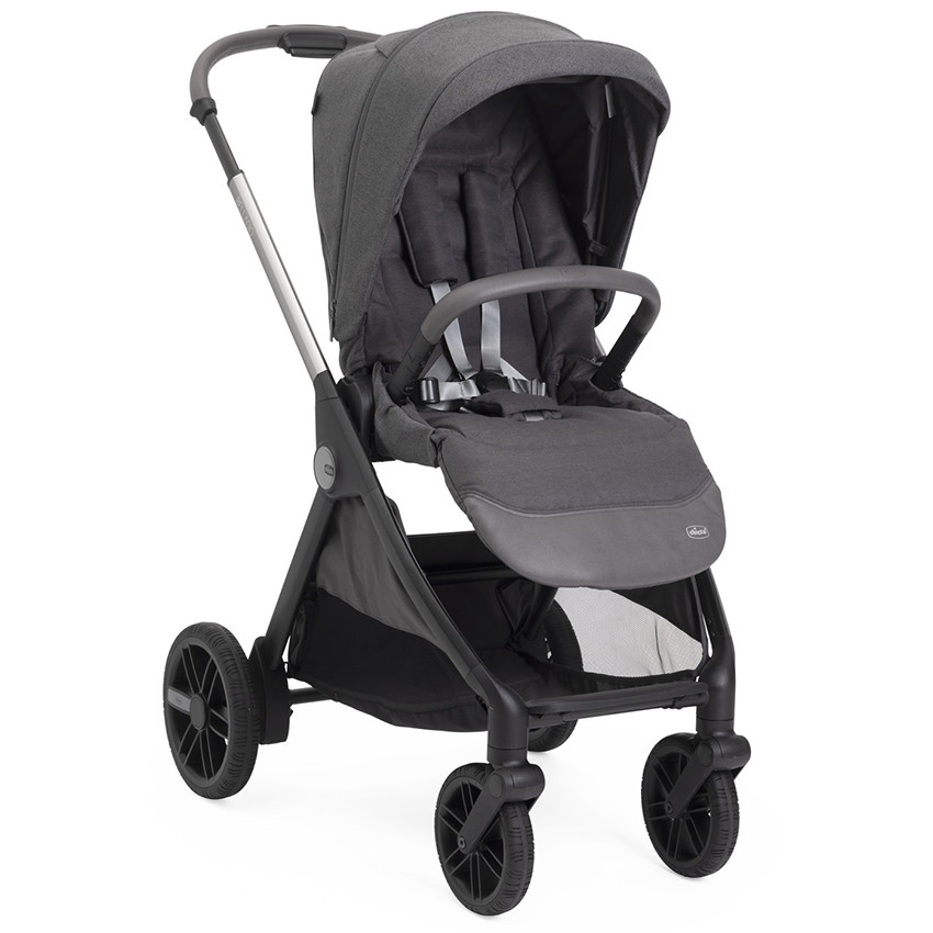 Poussette trio Bellagio 2 + nacelle Flexi + coque First-Seat Recline black satin 