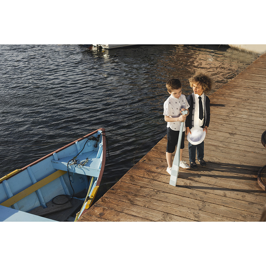 Borsalino à bande rayée pour enfant garçon 