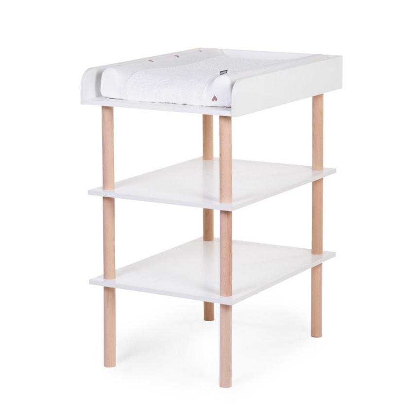 Tabla à langer avec bois coloris blanc 