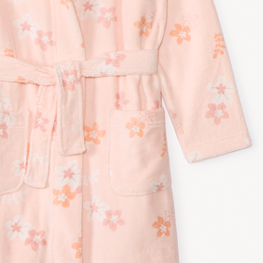 Peignoir de bain en éponge imprimé fleurs pour fille 