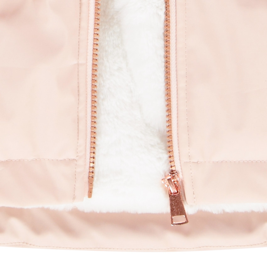 Parka en gomme doublée sherpa pour enfant fille Main Parka en gomme doublée sherpa pour enfant fille