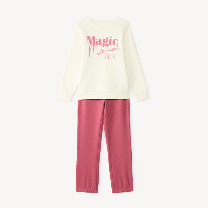 Ensemble de jogging fille sweat print fantaisie