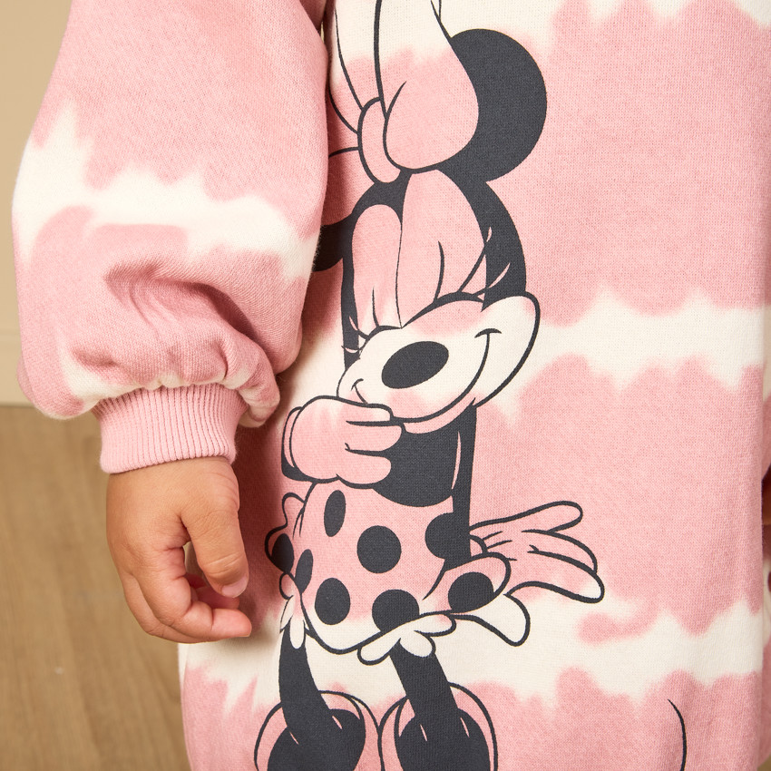 Robe sweat effet tie dye Minnie Disney pour bebe fille