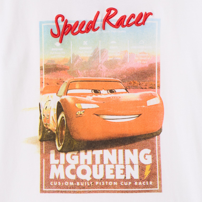 T-shirt manches courtes 1/2 oversize Flash McQueen Disney-Pixar pour garçon 
