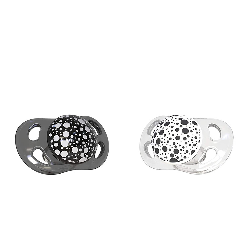 Set de sucettes en silicone 6+ mois - Gris/Blanc Main Set de sucettes en silicone 6+ mois - Gris/Blanc