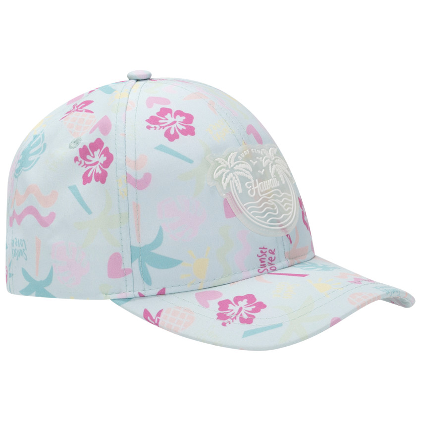 Casquette imprimée à badge gomme Hawaii pour fille