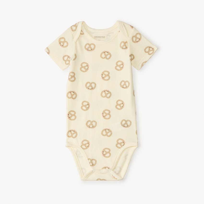 Lot de 3 bodies manches courtes petit-déjeuner pour bébé fille 