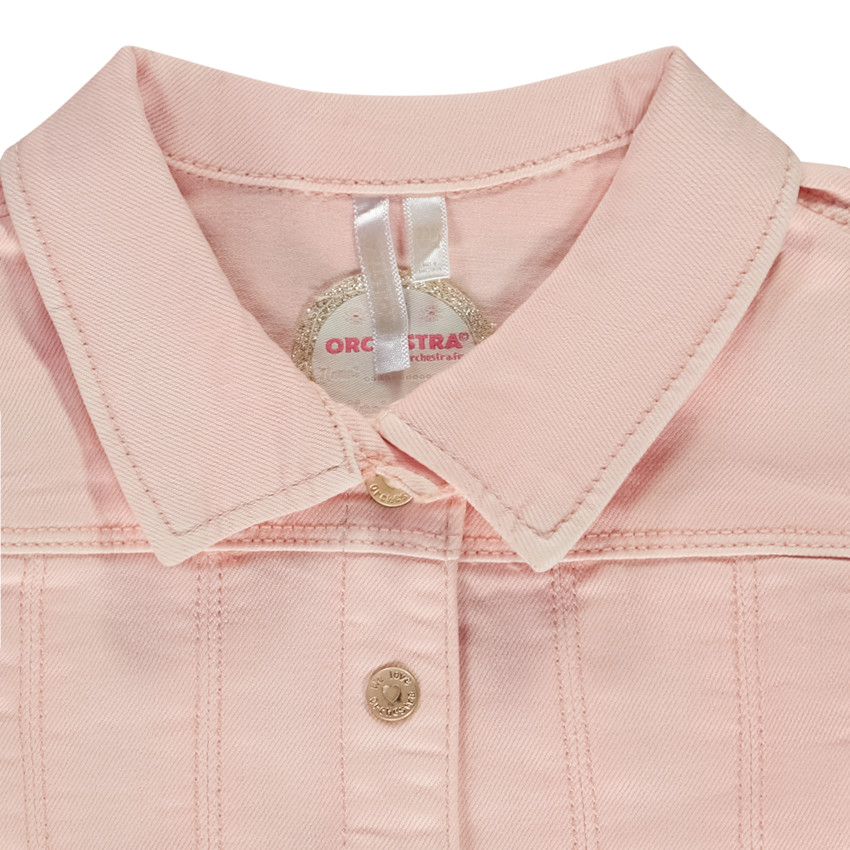 Veste en jean finition raw cut pour bébé fille 