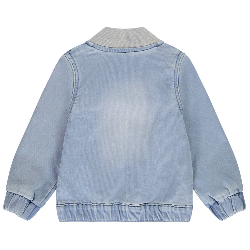 Veste bomber en jean à col côtelé pour bébé garçon 
