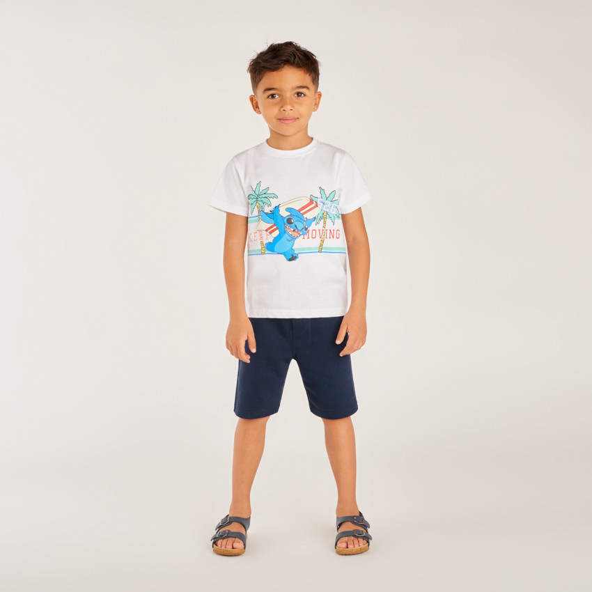 T-shirt manches courtes print Stitch Disney pour garçon