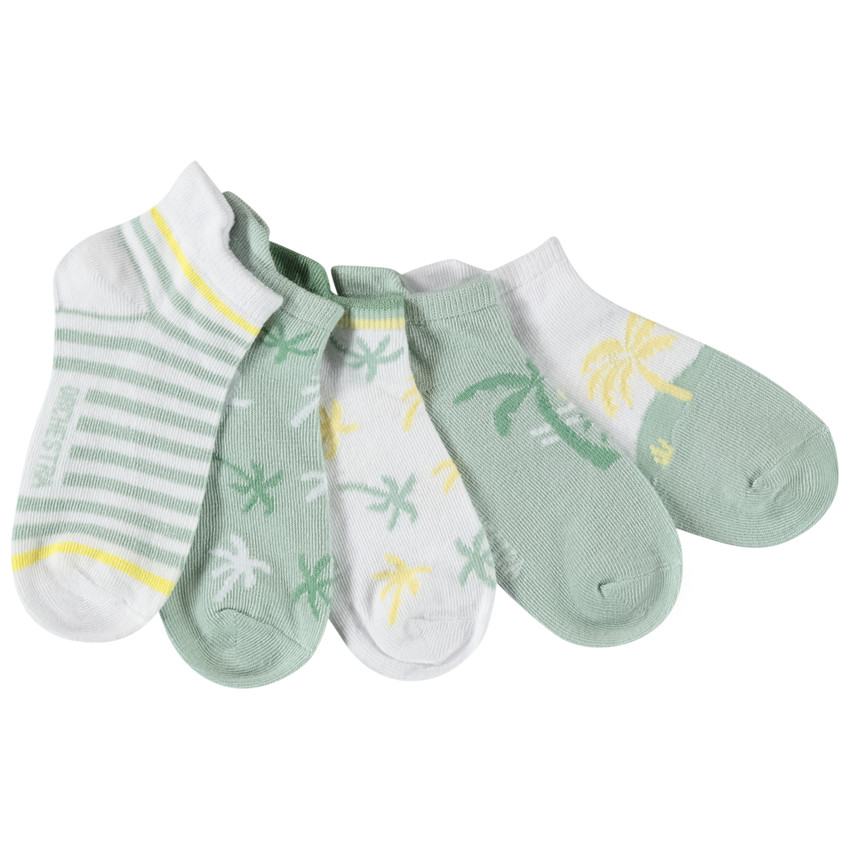 Lot de 5 paires de chaussettes courtes fantaisie pour garçon 