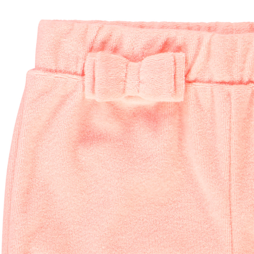 Short éponge uni pour bébé fille 