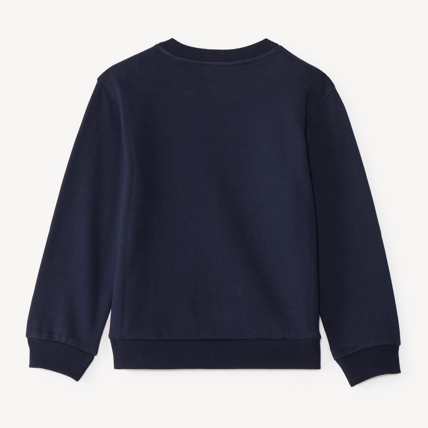 Sweat molleton garçon imprimé et broderie forêt 