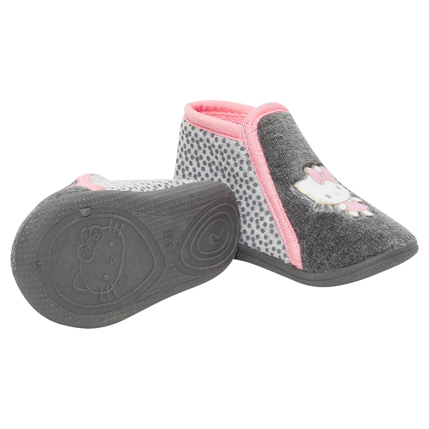 Chaussons forme bottillons à zip et patch Hello Kitty 