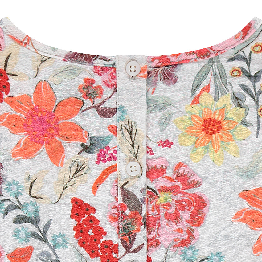 Junior - Robe en maille avec fleurs imprimées all-over  
