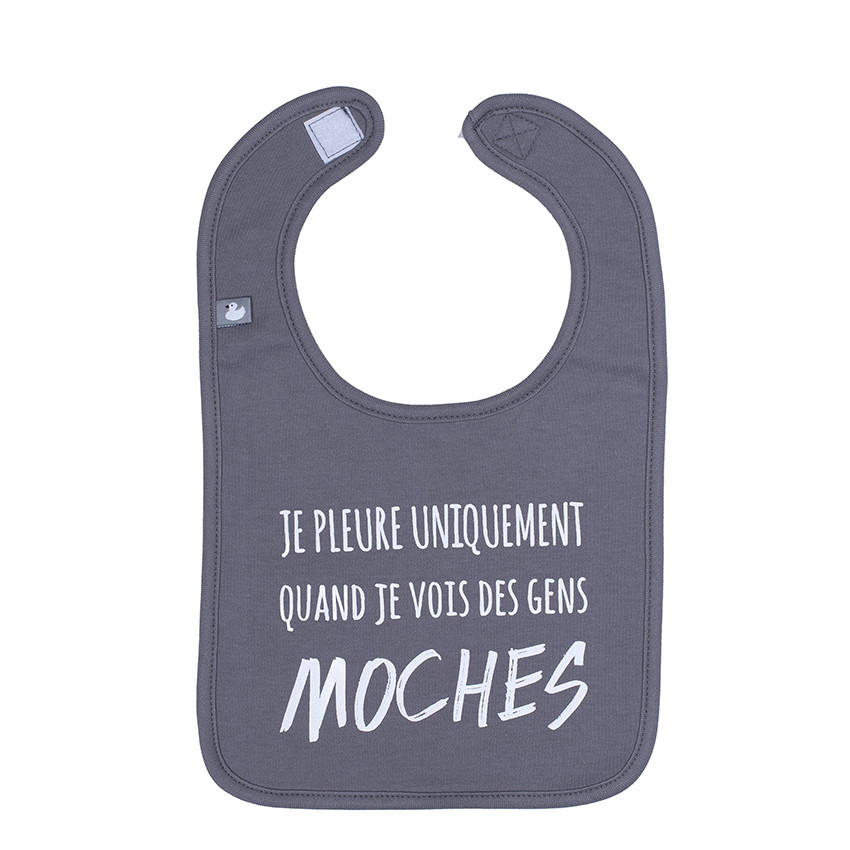 Bavoir "Je pleure uniquement..." 