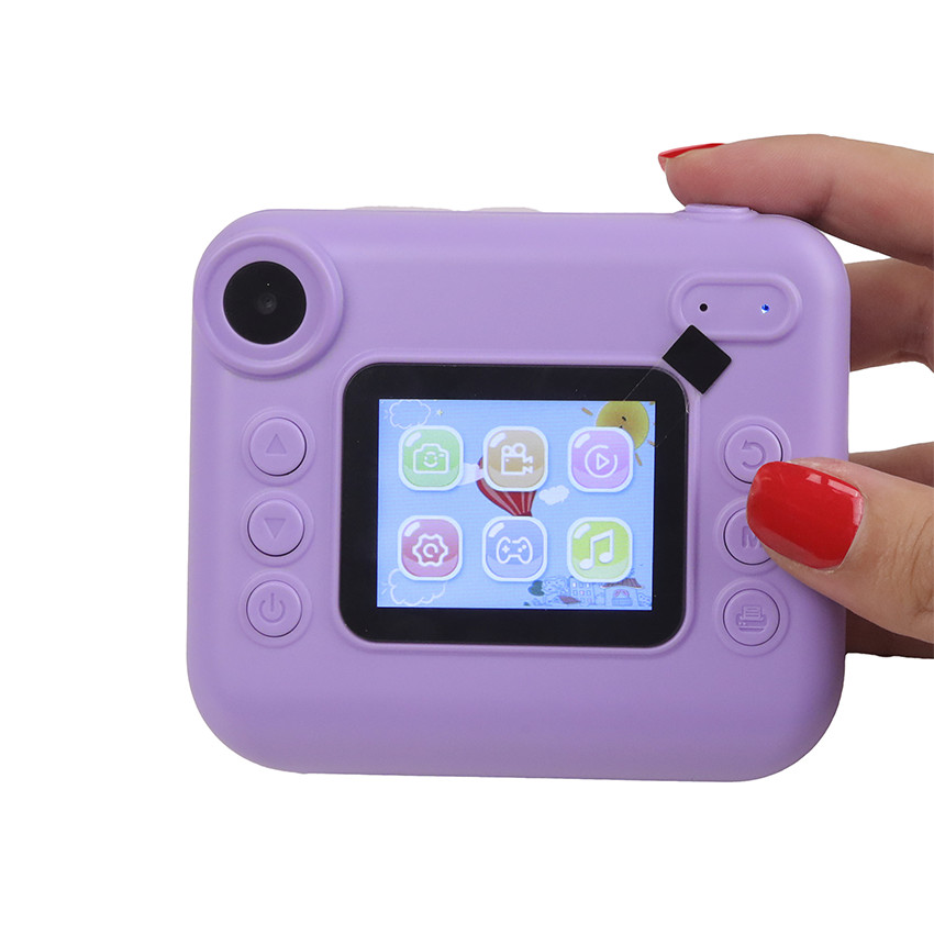 Appareil photo instantané 5 en 1 violet + 4 rouleaux 