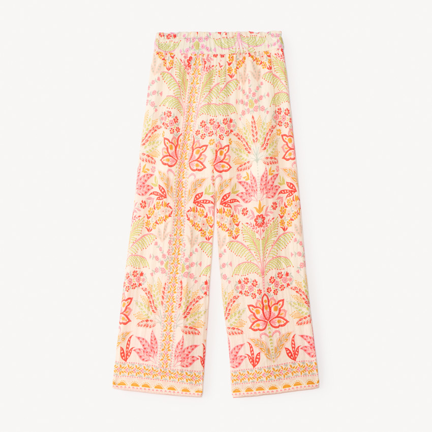 Pantalon fluide imprimé fantaisie pour fille 