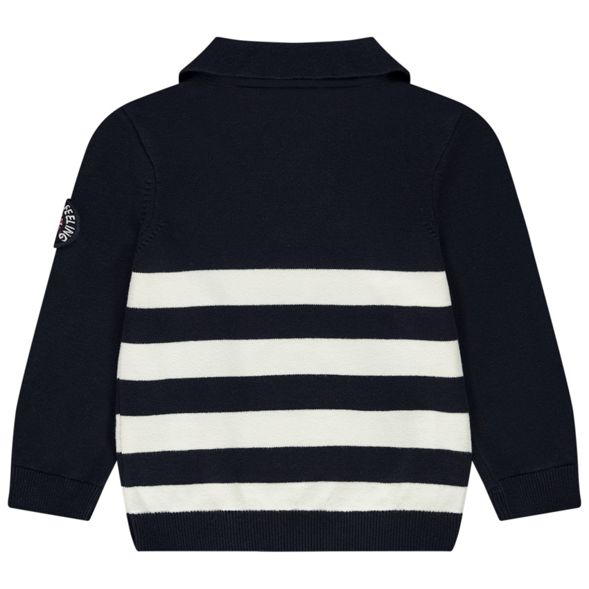 Pull à rayures avec patch brodé pour bébé garçon 