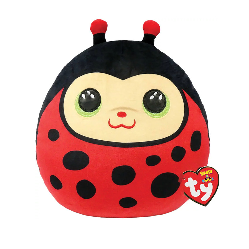 Coussin peluche Squish a Boos 40 cm - Izzy la coccinelle 