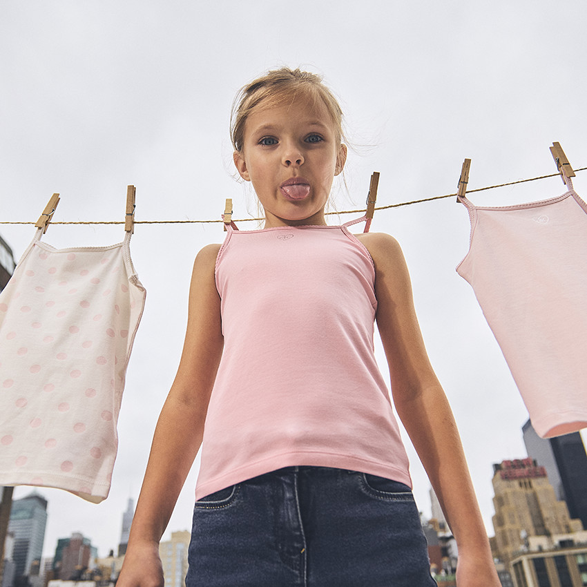 Lot de 3 maillots de corps a bretelles pour fille