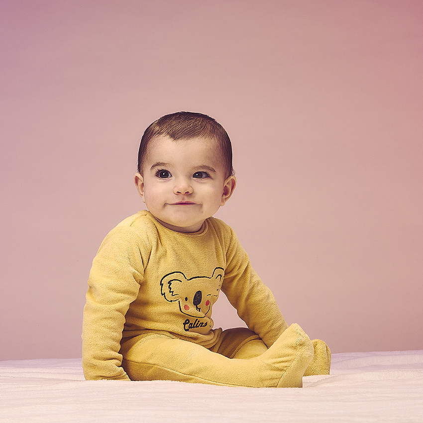 Dors-bien en velours fantaisie pour bébé garçon 