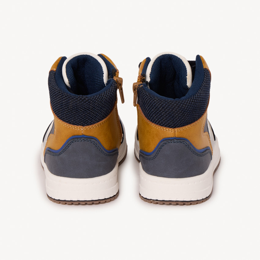 Baskets montantes à zip et lacets pour garçon 