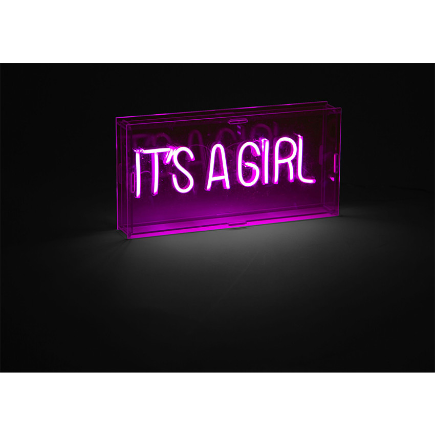 Lampe néon "It's a Girl" - Rose  