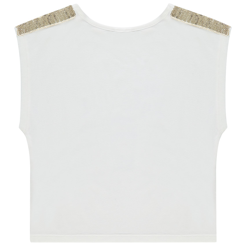 T-shirt manches courtes print boissons et sequins 
