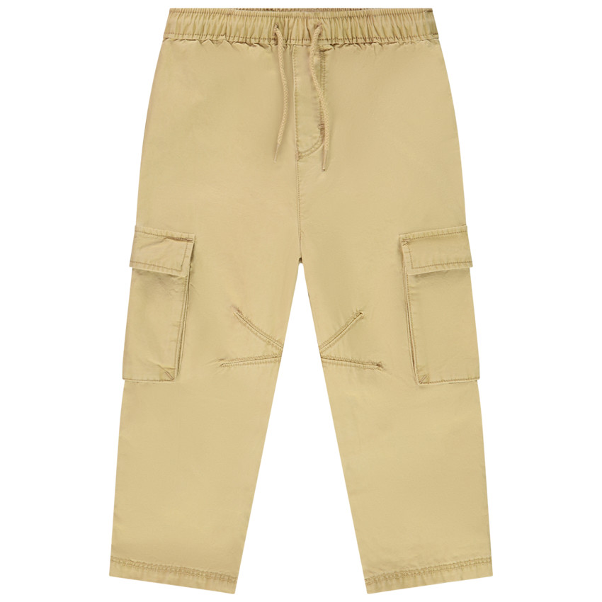 Pantalon cargo en toile unie pour bébé garçon 