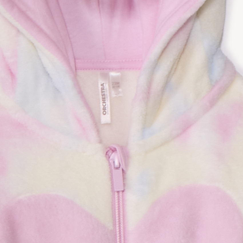 Surpyjama ludique licorne en sherpa pour bébé fille 