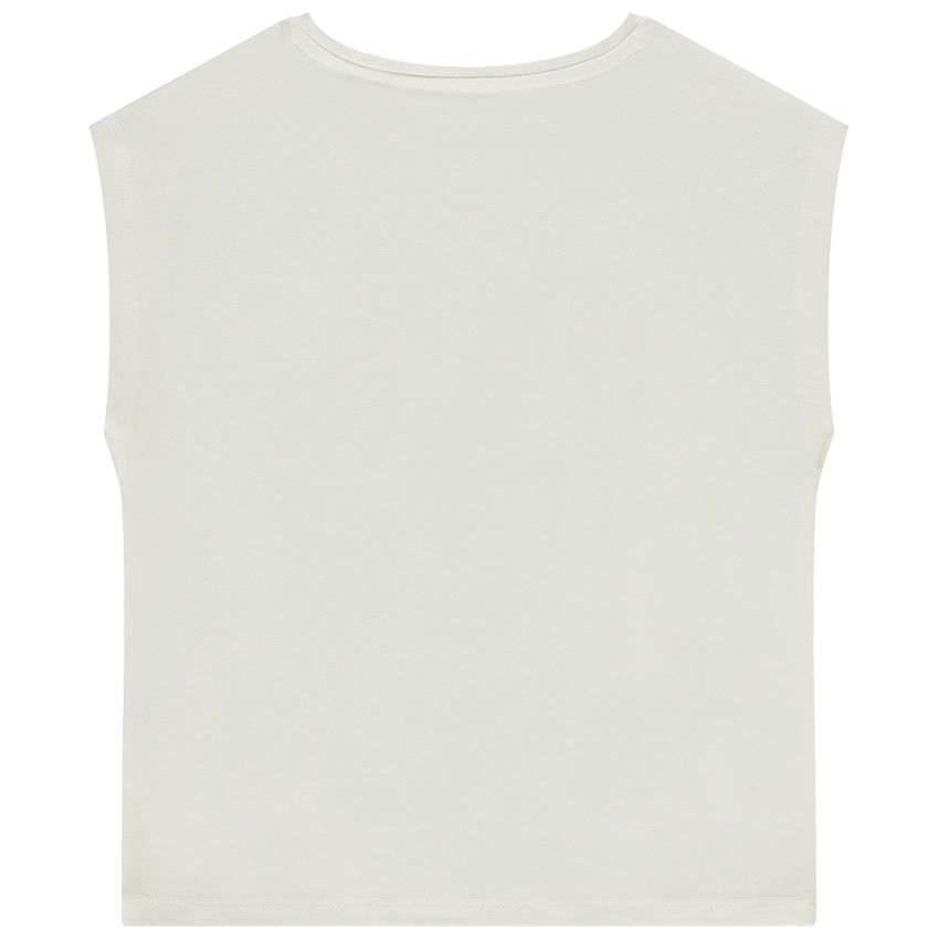 T-shirt forme boîte print fleur à sequins pour fille 