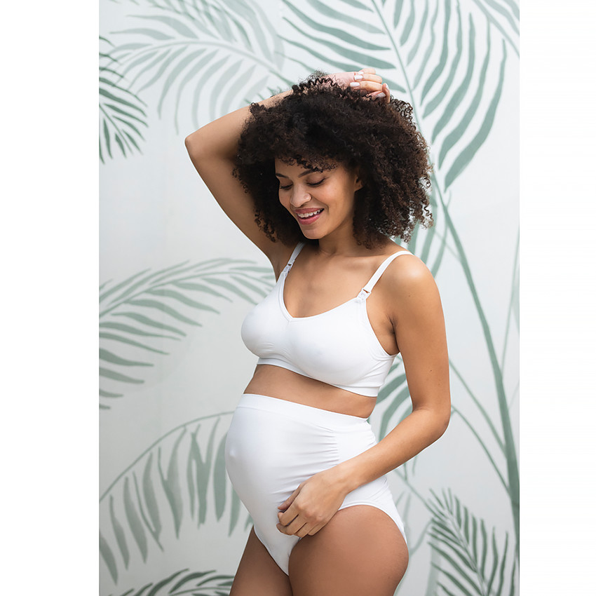 Brassière d'allaitement sans coutures et réglable unie 