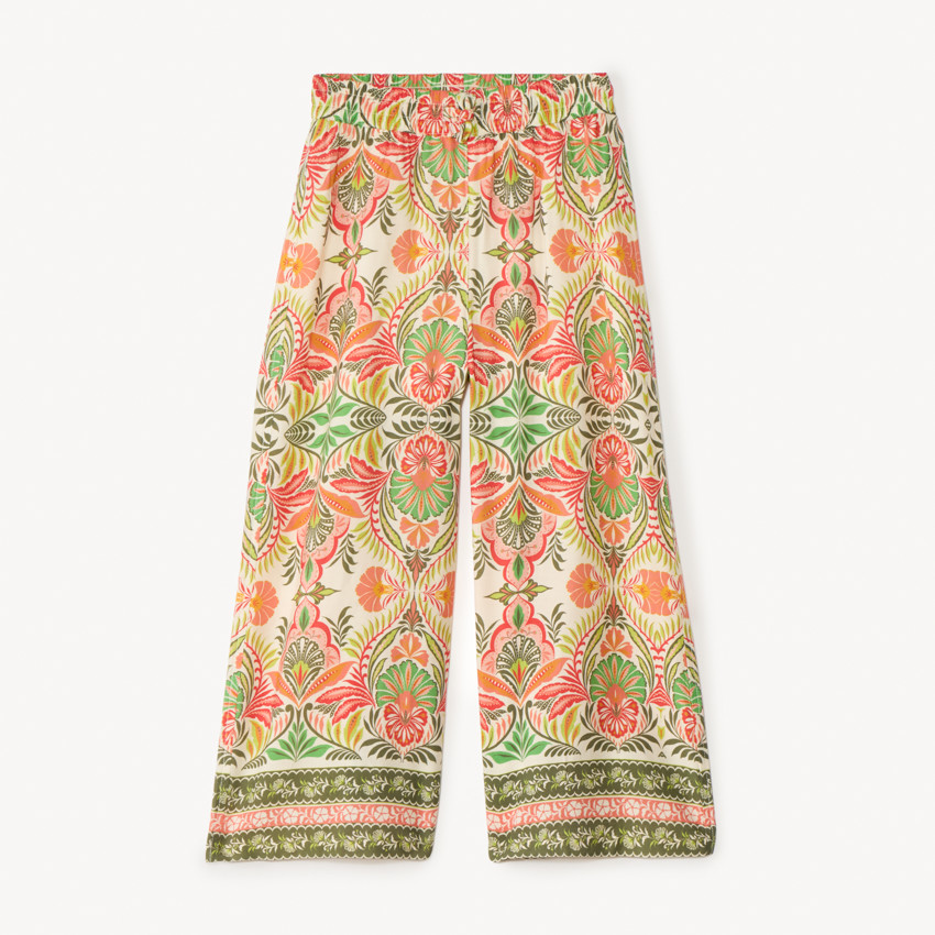Pantalon large et fluide imprimé fantaisie pour fille 