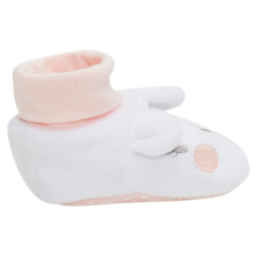 Chaussons en velours en forme de koala avec oreilles en relief 