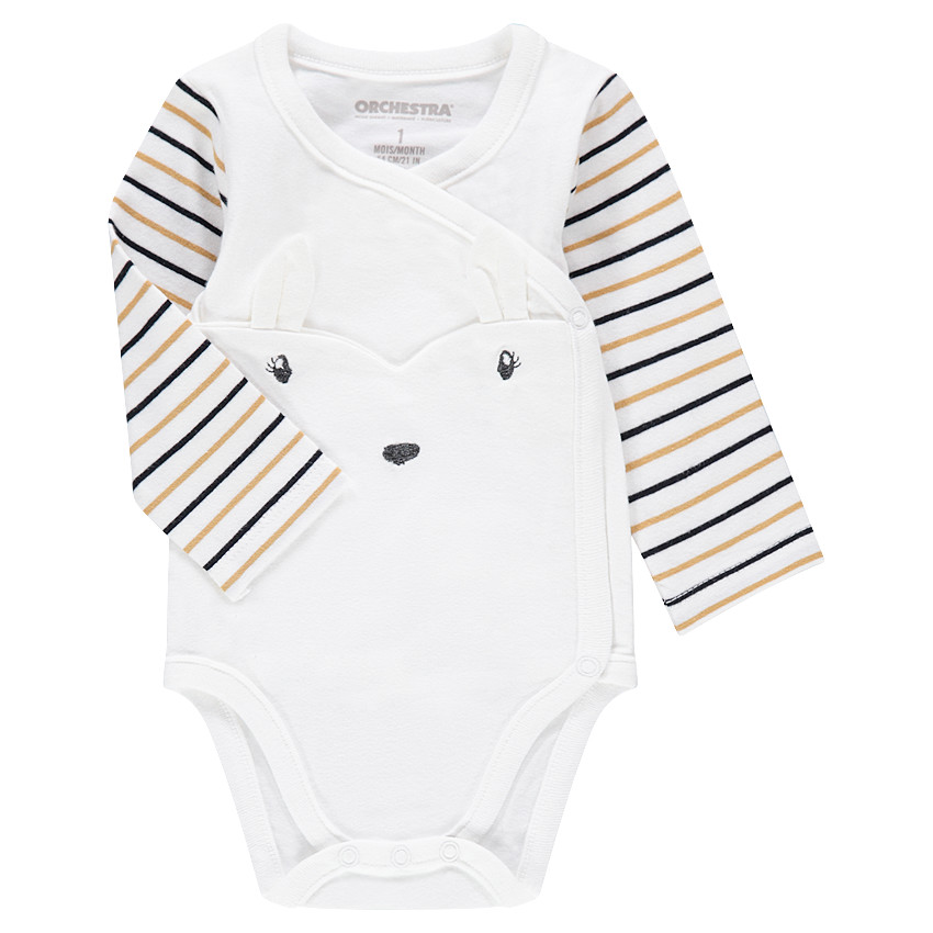 Lot de 7 bodies manches longues en jersey avec prints fantaisie 