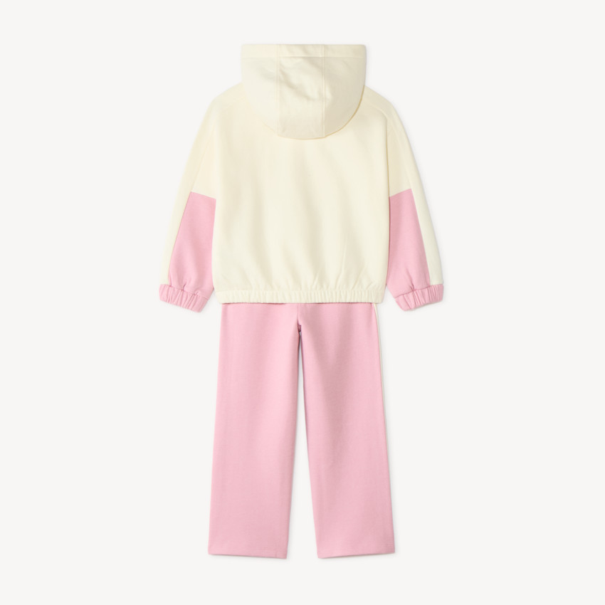 Ensemble de jogging fille bicolore avec paillettes 