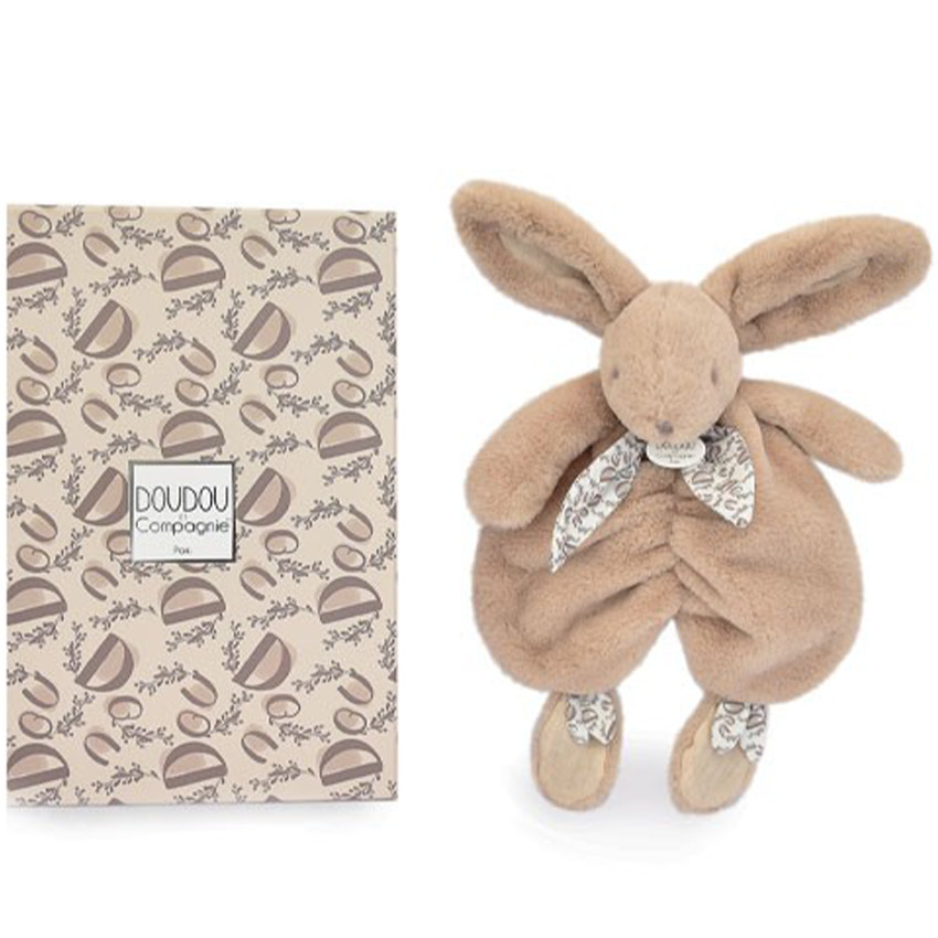 Doudou Lapin plat 29cm Beige sable 